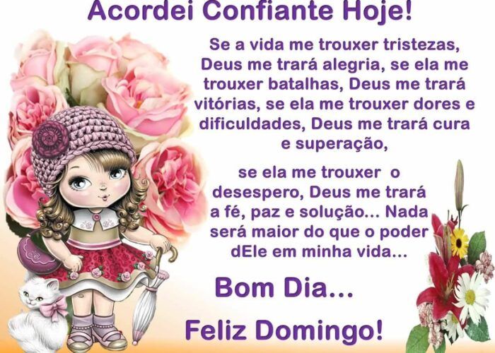 Mensagens de bom dia domingo feliz para Facebook e WhatsApp