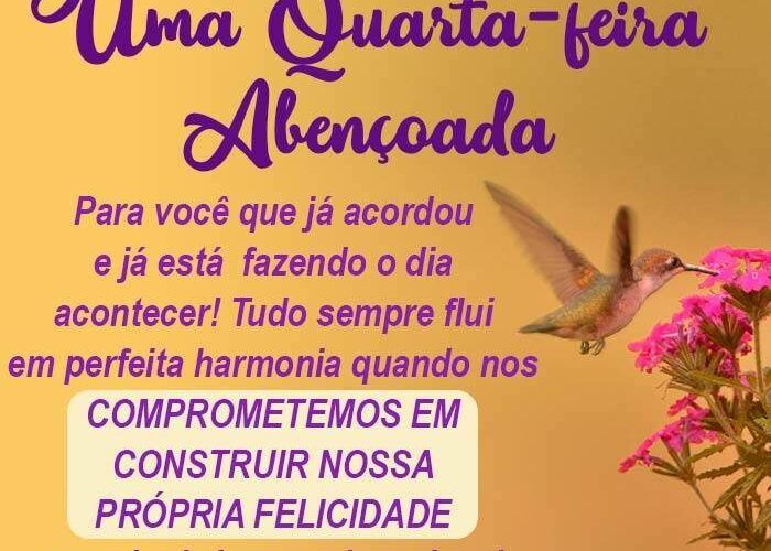 Mensagens de bom dia quarta feira abençoada para Facebook e WhatsApp