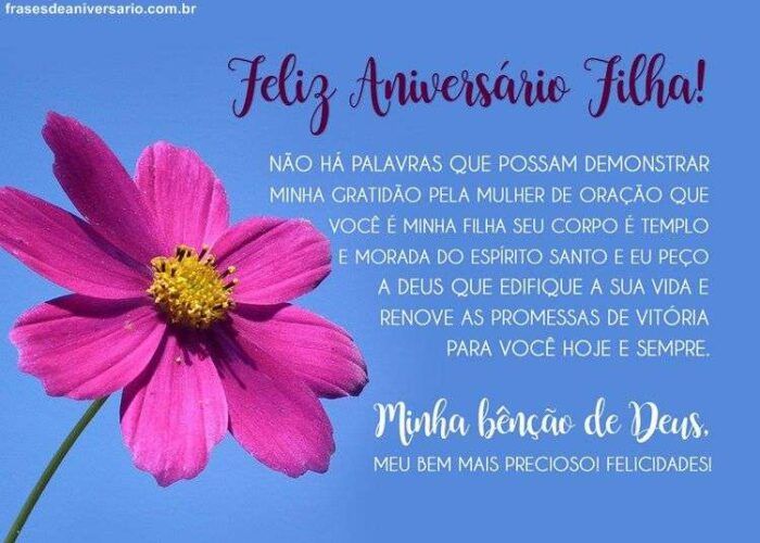 Mensagens e frases de Aniversario para filha para Facebook e WhatsApp