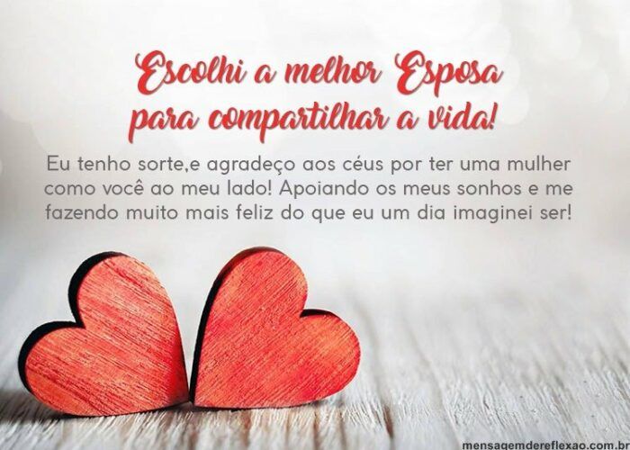 Mensagem de amor para esposa para Facebook e WhatsApp